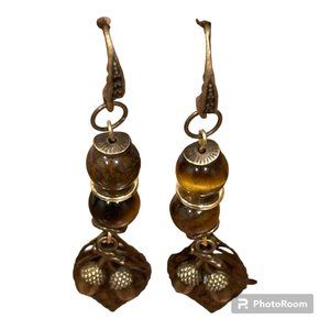 New Dramatic Tiger Eye Earings